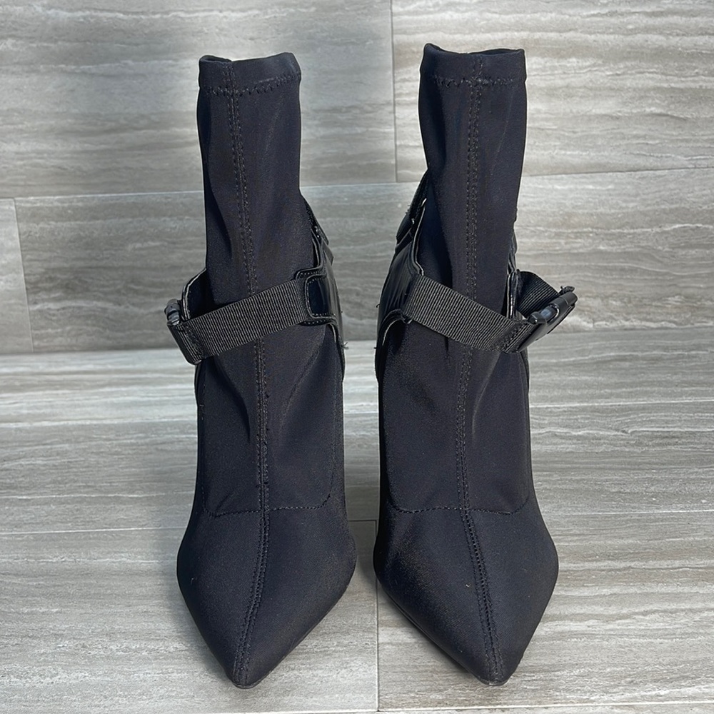 London Rebel Stiletto Harness Buckle Ankle Booties EU 39 US 8 - Picture 3 of 10